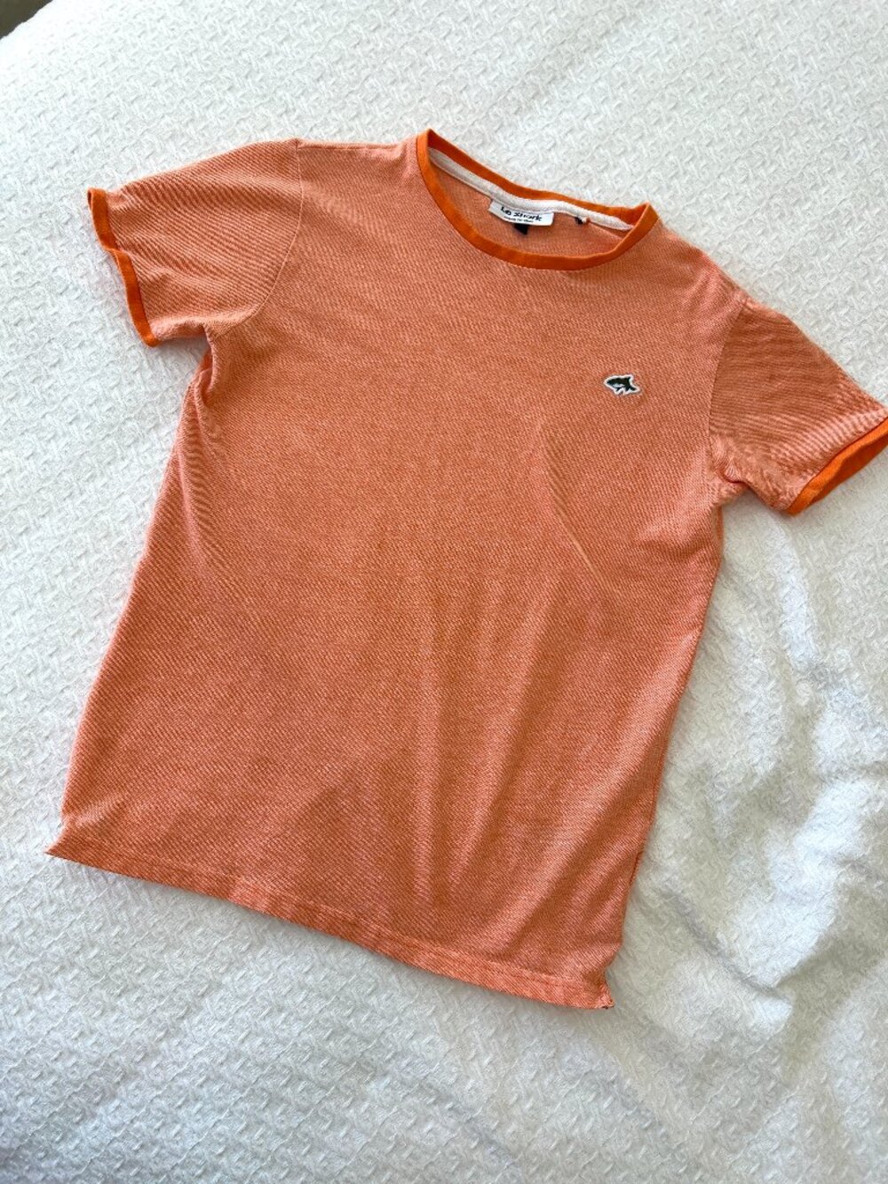 Le Shark Men’s Orange Heathered Ringer T-Shirt – Size Small